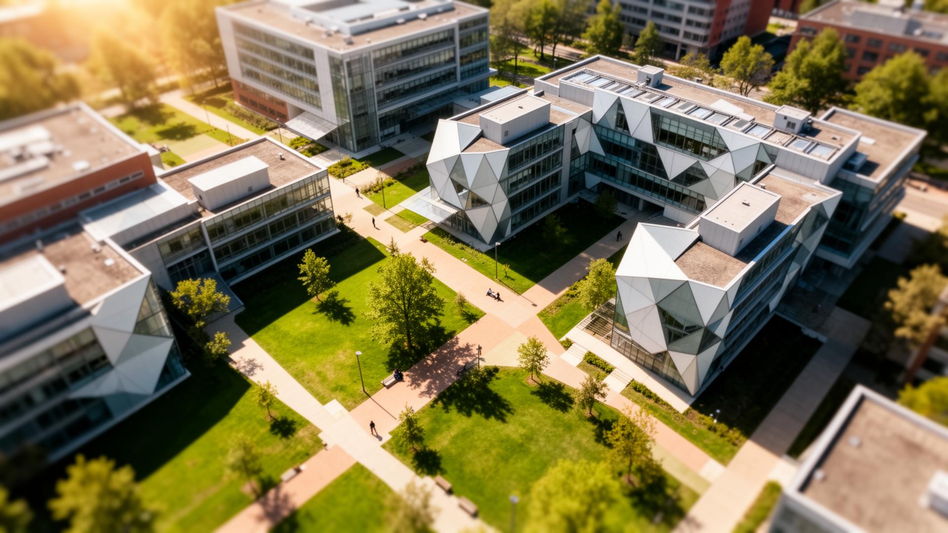 Vue aérienne du campus